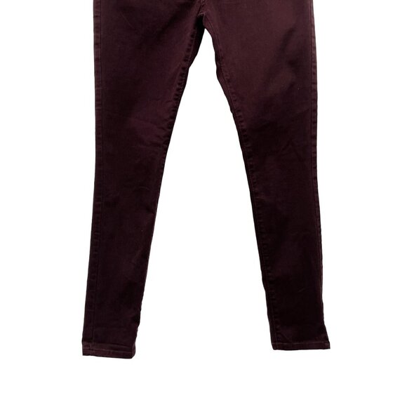 Levi's 711 Skinny Jeans Deep Plum Purple Maroon Midrise Stretch Denim - Picture 5 of 9